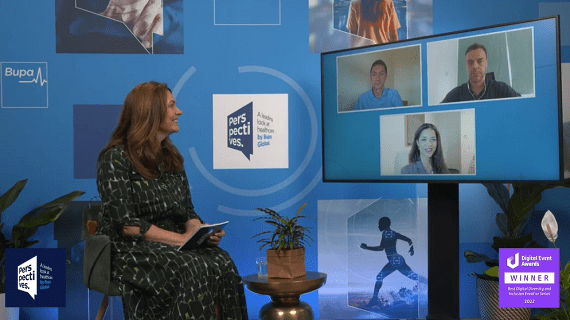 Perspectives 11. Dr Petra Simic talking to Dr Robin Clarke, Paula Allen and Joao Medieros