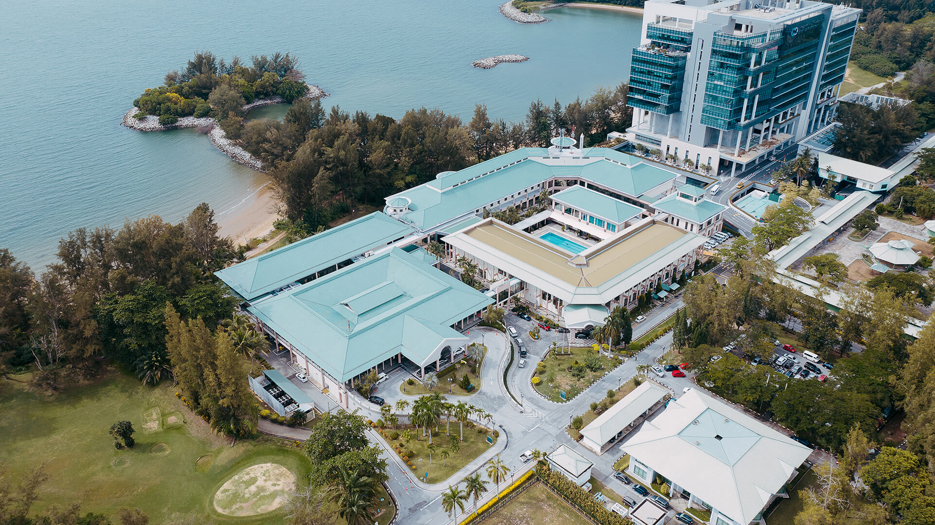 Jerudong Park Medical Centre, Brunei Darussalam - a picture taken from the air