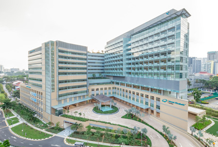 Façade of Mount Elizabeth Novena Hospital, Singapore