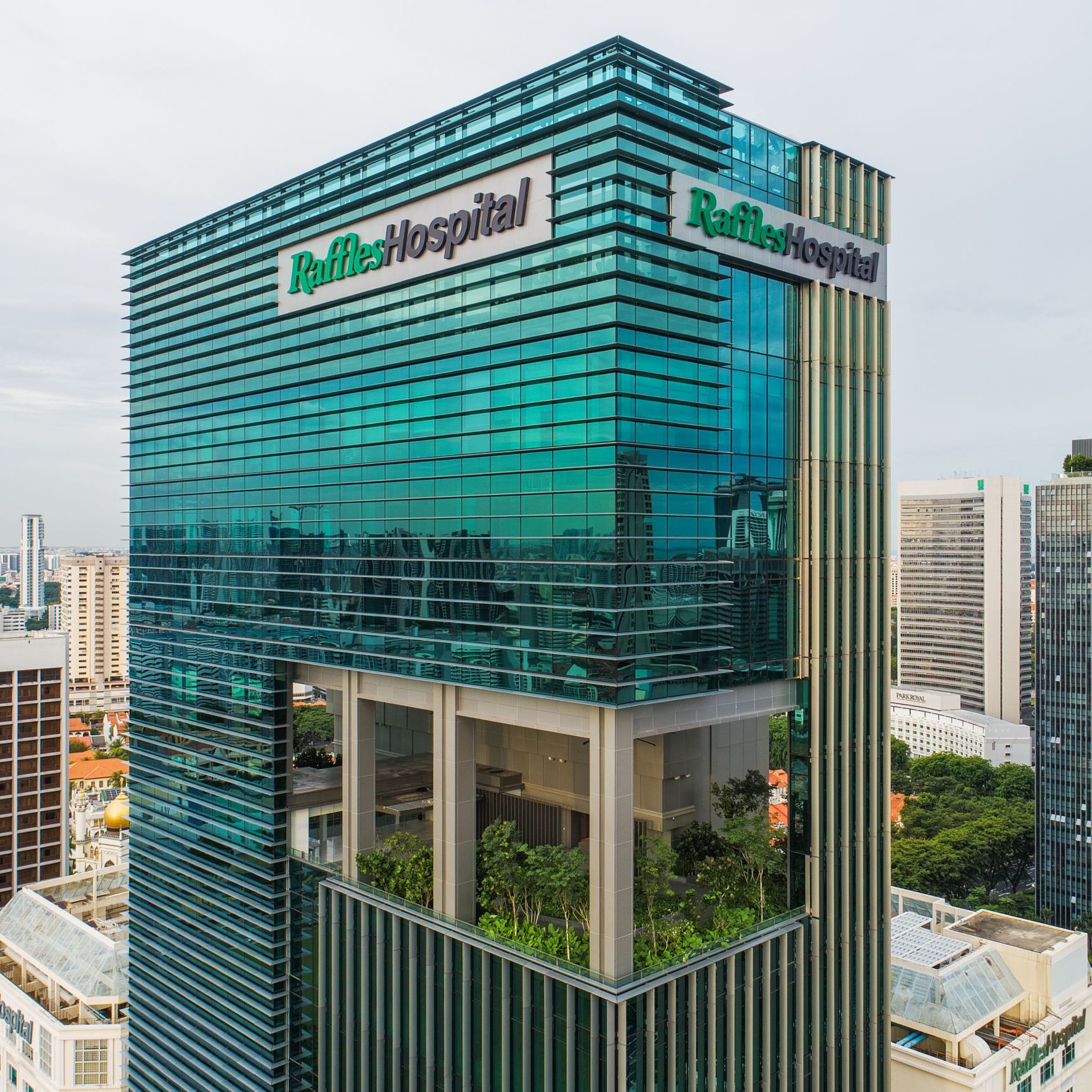 Façade of Raffles Hospital, Singapore